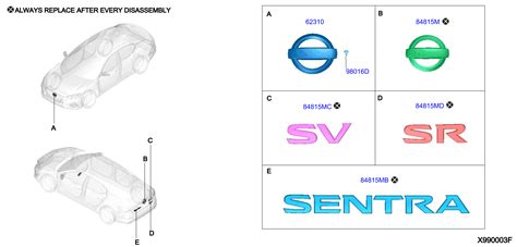 Nissan Frontier Grille Emblem (Front) - 62890-6LH0A - Genuine Nissan Part