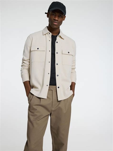 Buy Beige Organic Cotton Overshirt for Men Online