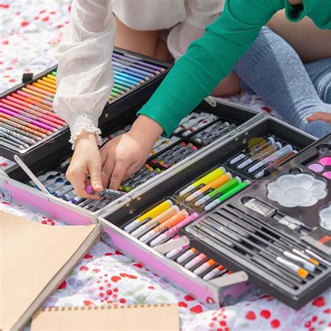145 Colour Deluxe Art Set Box – Drawing & Painting Kit for Kids – Elite ...
