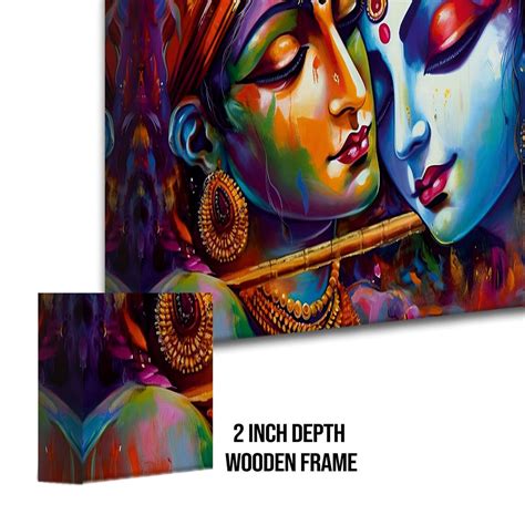 Radha Krishna Wall Art Canvas Paintings | Divine Love and Serenity ...