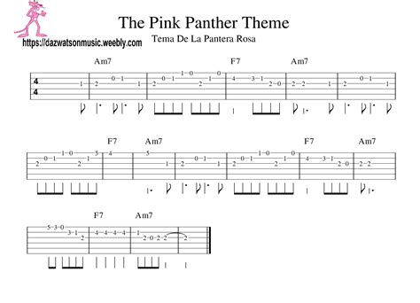 the pink panther theme tune easy guitar tab | Easy guitar songs, Guitar ...