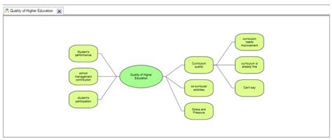 Data visualisation using mind maps in Nvivo