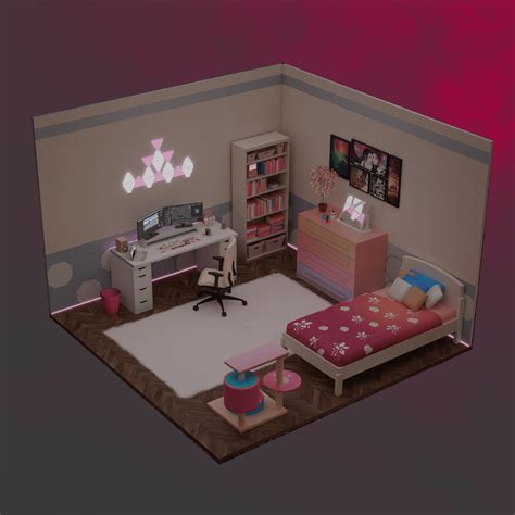 ArtStation - Gamer girls Room