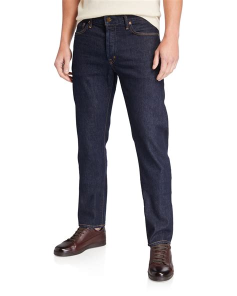 Isaia Men's Dark Wash Straight-Leg Jeans | Neiman Marcus