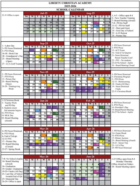 Liberty University Academic Calendar 2026-26 - 2026 Printable Calendar