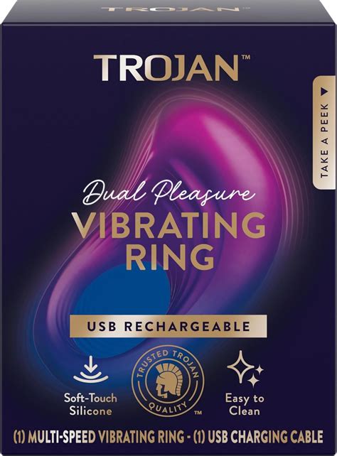 Amazon.com: Trojan Dual Pleasure Vibrating Ring, Vibrator for Couples ...