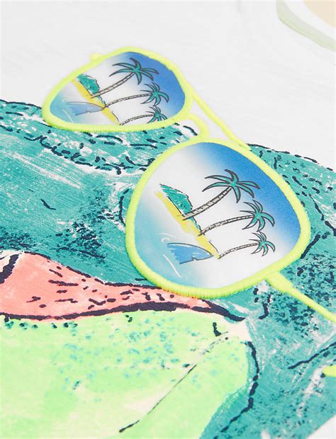 Buy Pure Cotton Dinosaur T-Shirt at Marks & Spencer