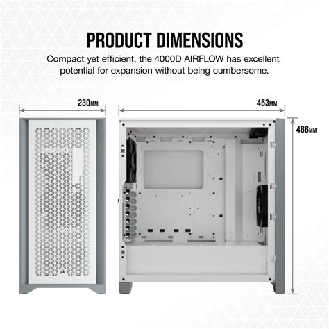 Buy Shop Corsair 4000D Airflow Cabinet (White) at Low Price & EMI ...