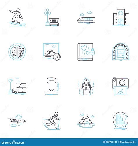 Swift Flight Linear Icons Set. Velocity, Swiftness, Glide, Skim, Soar, Flight, Airborne Line ...