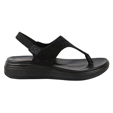 Buy Medifeet Women's Thong with Sling Back Sandals (BLACK, numeric_4 ...