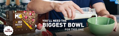 MuscleBlaze High Protein Muesli, Dark Chocolate & Cranberry, 18 g ...