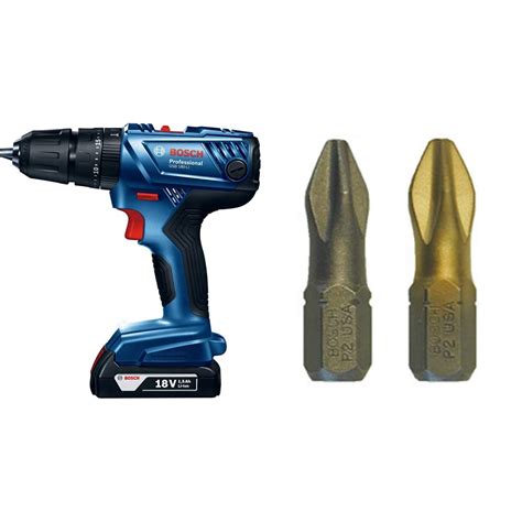 Bosch GSB 180-LI 18V Cordless Impact Drill with Bosch 2608521043 110 mm ...