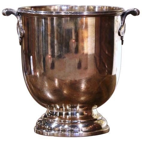 Sheffield Silver Plate Champagne Bucket with Lion Head Handles at ...