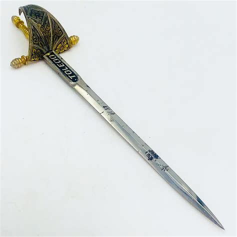 Vintage Spanish Toledo Sword Letter Opener - Artedeco - Online Antiques