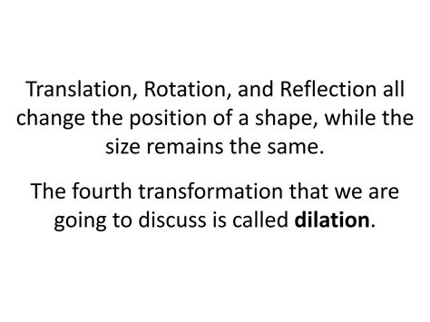 Translations, rotations, reflections, and dilations | PPTX