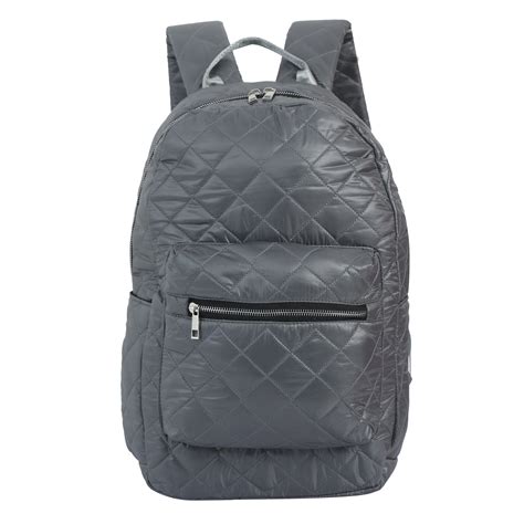 Buy Quilted Light Grey Backpack Online in India