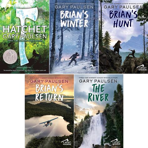 Hatchet Complete 5 Books Set by Gary Paulsen (Hatchet, The River, Brian ...