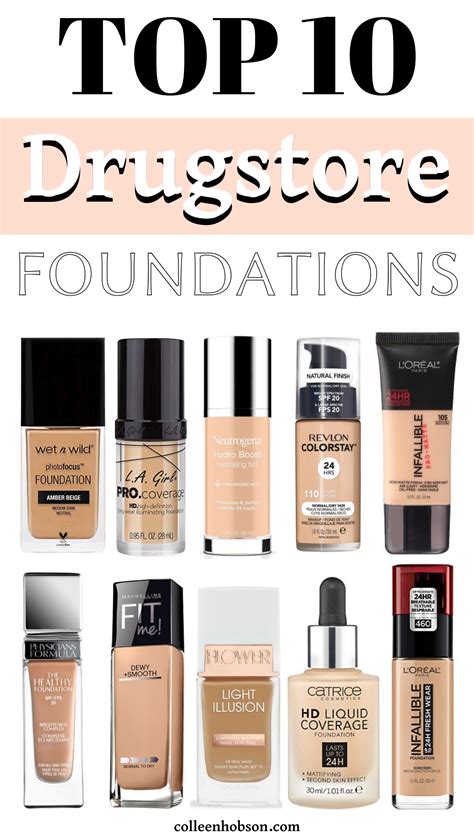 10 Best Drugstore Foundations For Flawless Coverage - Colleen Hobson ...