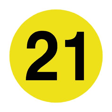 Number 21 Floor Marker | Safety-Label.co.uk