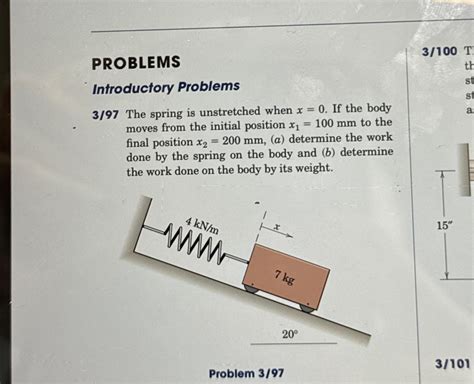 Image result for Spring Push Off Load Example Problems