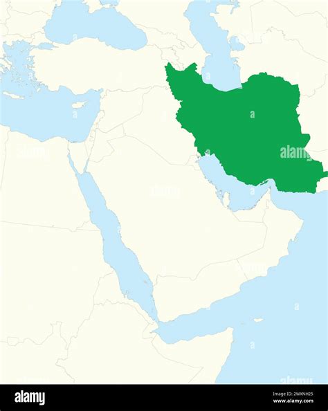Red map of IRAN inside highlighted beige map of the Middle East Stock Vector Image & Art - Alamy
