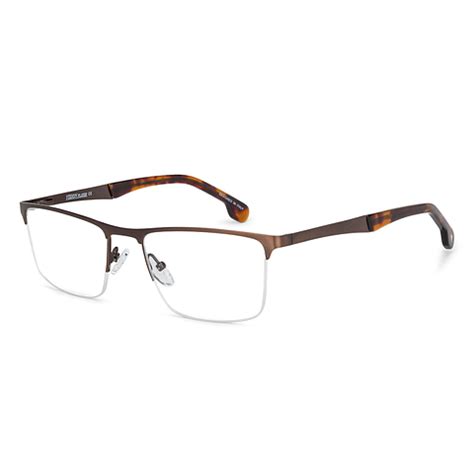 Buy Brown Tortoise Half Rim Rectangle Vincent Chase SLEEK STEEL VP062 ...