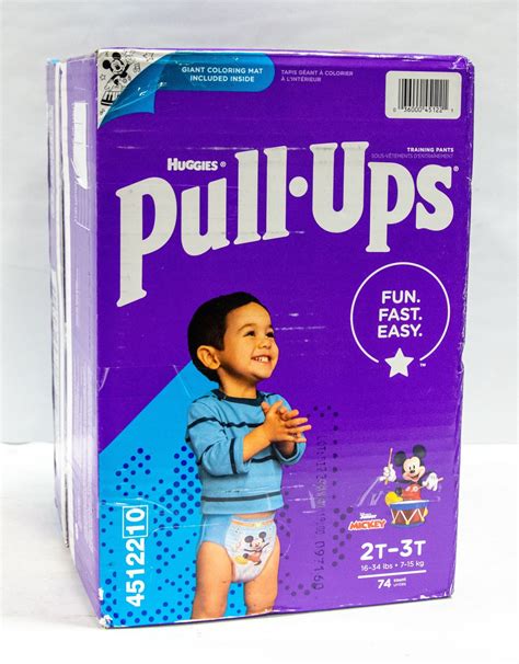 NEW HUGGIES PULL-UPS 2T-3T BOX OF 74 DIAPERS