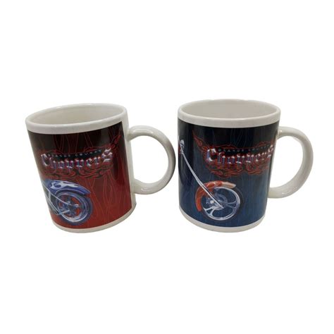 vintage set of houston harvest orange county choppers ceramic coffee ...