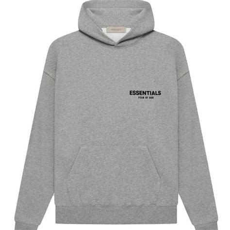 Essentials Men's Grey Hoodie | Depop