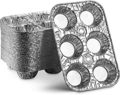 Vezee Muffin Pan | 6-Cup Cupcake Aluminum Pans Favorite Muffin Tin Size ...