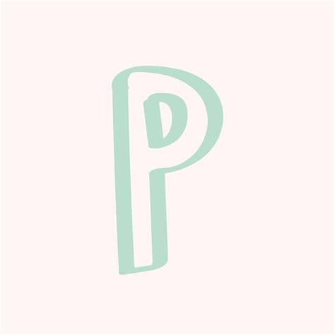 P Letter Doodle Font Typography