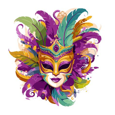 Free Mardi Gras Clipart An Illustration Of A Carnival Mask With ...