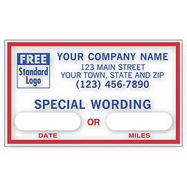 Service & Maintenance Reminder Labels | Due Date Stickers