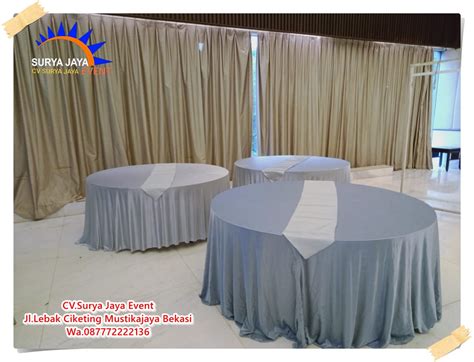 Rental Meja Bulat Bercover Mewah Di Jakarta Kota