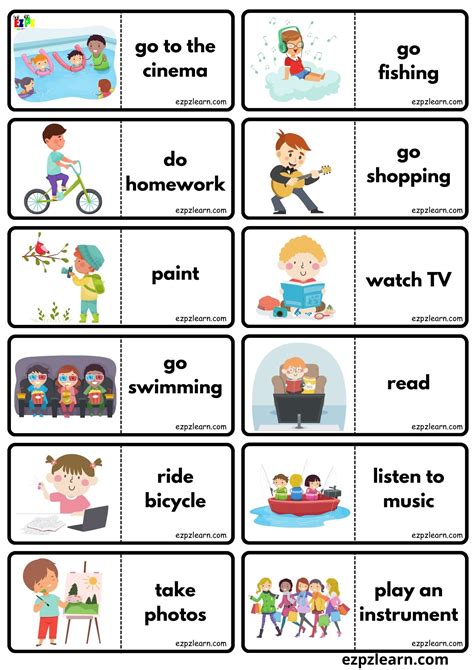 Free Time Activities 的图像结果