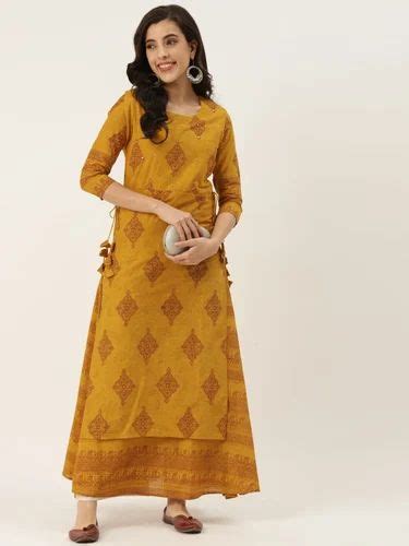 Anarkali Kurta - KBZ Womens Rayon Printed Anarkali Kurta Manufacturer ...