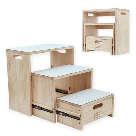 Paw-et - Nesting Wooden Pet Stairs/Dog Stairs - 3 Steps Doggy Stairs ...