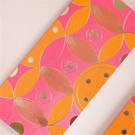 Geometric Luxury Shagun Envelope Set Of 12 Hot Pink Online - Premium ...