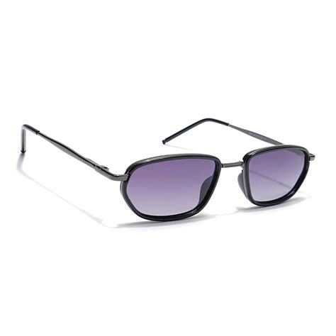 Marshall | Black Polarized Unisex Sunglasses | Grey & Clear Lens - PMG