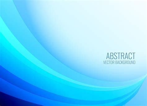 Smooth blue wavy shape background | Free Vector