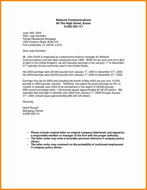 remote work letter for mortgage