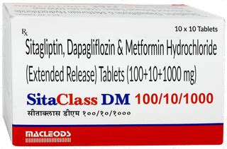 Sitaclass Dm 10/1000/100 Mg Tablet: Uses, Side Effects, Price & Substitutes