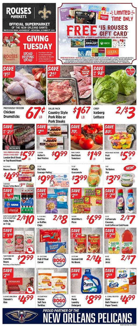 Rouses Weekly Ad - AL - 11/28 - 12/03 2025 - United States | promo24.com