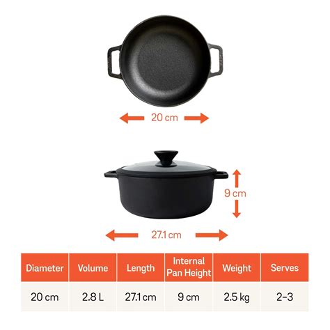 Meyer Cast Iron Sauteuse With Glass Lid 20 cm | Best Iron Sauteuse