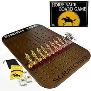 Buy Petoysoso Horse Race Board Game: Deluxe 11 Metal Horses, A Bamboo ...