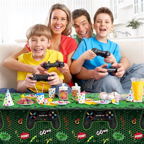 Buy Video Game Table Cover Video Game Birthday Decoration Game Theme ...