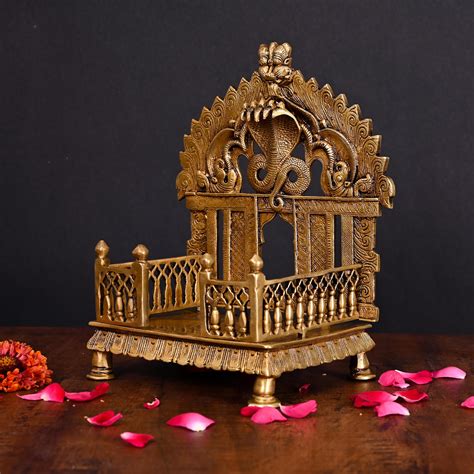 Brass Superfine Sheshnag Singhasan With Prabhavali Craft (9 Inch ...