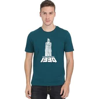Buy Kalvettu Thiruvalluvar 1330 Stand Men Half Sleeve Petrol Tamil ...