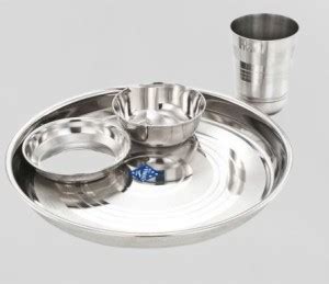 stinky hub Pack of 4 Steel Dinner set pack of 4 Pcs Dinner Set Price in ...