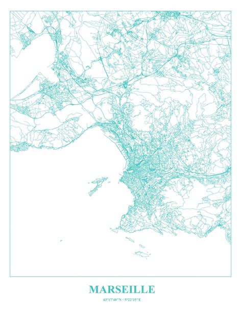 Premium Vector | Vector City Map of Marseille France